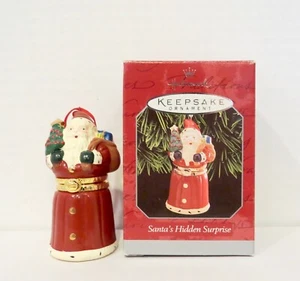 Hallmark SANTA'S HIDDEN SURPRISE Christmas Ornament (Trinket Holder) - Picture 1 of 10