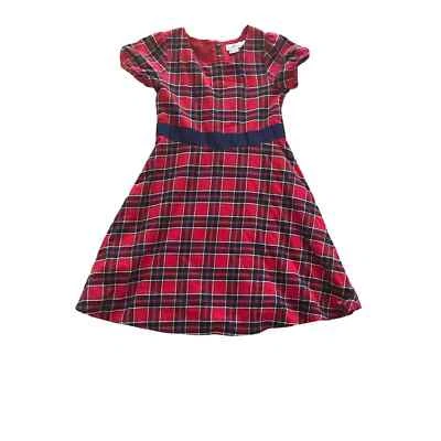 Vineyard Vines Girls Size 10 Flannel Lighthouse Red Party Plad Bow Back Dress  - Image 1 of 4