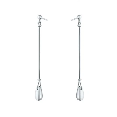 Georg Jensen. Brincos de prata esterlina com pedra de prata #660A - Vivianna Torun. - Imagem 1 de 2