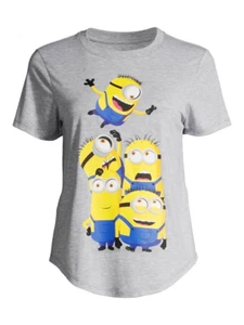 Despicable Me Minions Women / Junior' Short Sleeve Graphics Tee Shirt Top NEW - Picture 1 of 5