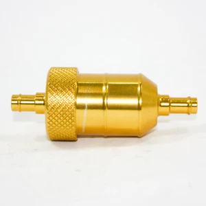 GOLD Racing Performance Inline Fuel Filter Cleaner PIT PRO Quad Dirt Bike ATV - Picture 1 of 3