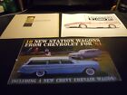 ORIG+vintage+Lot+of+3+car+brochures+68+Lincoln+61+Chevy+wagon+85+Cadillac+Cim
