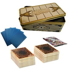 Yugioh Tin Gift Pack w/ 60 Cards, Sleeves Booster Packs, Rares and Holos