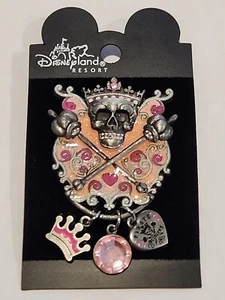2007 WDW Jeweled Pirate Princess Skull Disney Pin With Charms, Dangle, PP 54940 - Picture 1 of 2