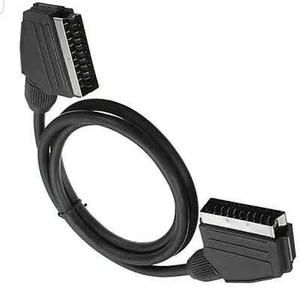 Cavo di piombo SCART premium 1 m completamente cablato 21 pin RGB SKY TV DVD nichelato - Foto 1 di 3