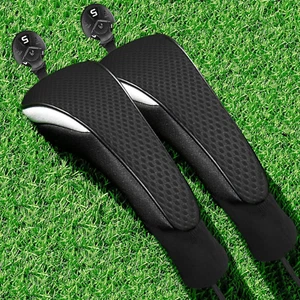 Golf Club Head Covers Woods Hybrids 1/2/3/4 Pack, Headcovers Men Women 3 5 7 X w - Picture 1 of 12