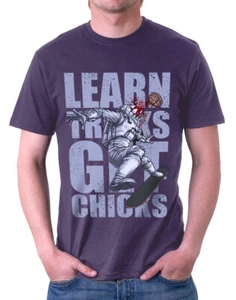Elliz Clothing's Skate Tricks Men's T-Shirt - Skateboarding Astronaut Graphic - Picture 1 of 6