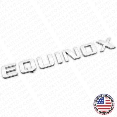 Placa de identificación de puerta levadiza Chevy Equinox 17-24 letra logotipo insignia emblema cromado Foto 1 de 4