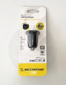 🔌 2 x Original Scosche REVOLT Autoladegerät - 12W (2,4A) USB Anschluss - Bild 1 von 2