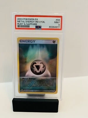PSA 9 Mint 2003 Pokemon EX METAL ENERGY REV. Foil RUBY & SAPPHIRE  - Image 1 of 2