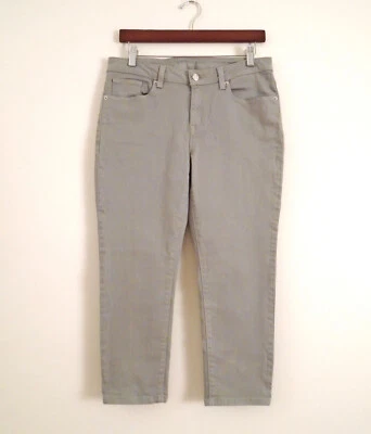 Michael Kors Size 6 Gray Cotton Stretch Mid Rise Capri Jeans - Image 1 of 4