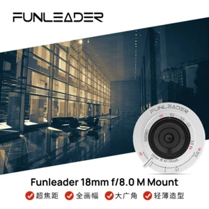 Funleader 18mm F8 Full Frame MF Lens for Canon Nikon Sony Fuji Leica Contax G45 - Picture 1 of 8