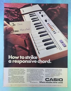 De colección Años 80 Impreso Anuncio CASIO Teclado Falta de Navidad - Imagen 1 de 2