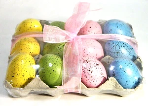 Easter Eggs Pastel Speckled in Carton Set 12 - Foto 1 di 5