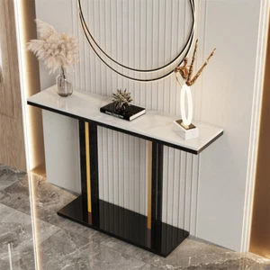 Marmor Konsolentisch Modern Flurtisch Beistelltisch Luxus Design 118cm Hochglanz - Bild 1 von 23