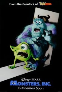 MONSTERS INC. MOVIE POSTER 2 Sided ORIGINAL VERY RARE INTL Version B VF 27x40 - Picture 1 of 2