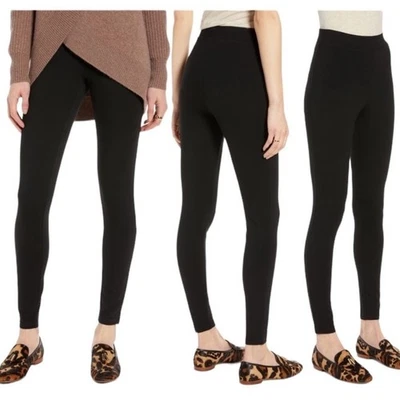 NWT HALOGEN Black Ponte Knit Leggings Size XS Stretch Casual Loungewear - Image 1 of 4