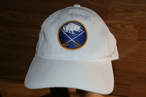 Vtg NHL New Era Golf White with Buffalo Sabres Cap Hat Adjustable Danforth 1684 - Picture 1 of 8