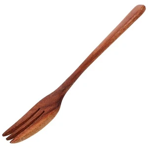 Mixing Fork Wood Salad Servers Long Handle Cooking Fork Wooden Kitchen Utensils - Picture 1 of 9