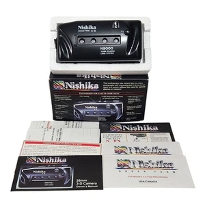 Nishika 3-D N9000 35MM Vintage Film Camera Quadra Lens System Open Box - Picture 1 of 10