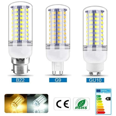 GU10 G9 B22 Mais Lampe LED 7W 12W 15W 20W 25W Birne SMD Leuchtmittel Licht - Bild 1 von 4