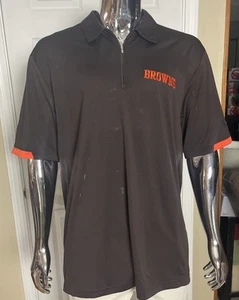 Polo Cleveland Browns Reebok PlayDry uomo L marrone 1/4 zip - Foto 1 di 11