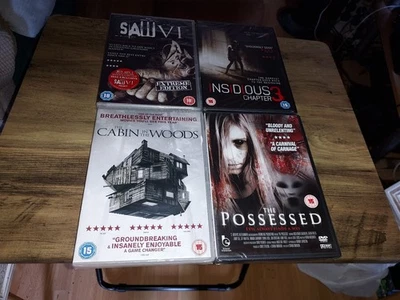 4 horror dvds possessed cabin woods insidious 3  saw VI new sealed  uk dvd - Image 1 of 2