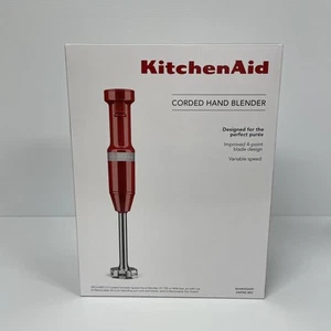 KitchenAid Corded Hand Blender 700ml Empire Red Improved 4 Point Blade Design - Picture 1 of 6