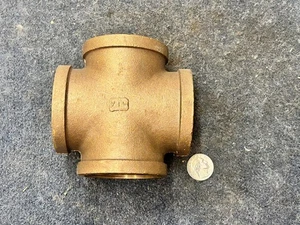 Brass 2" FIP Cross - Picture 1 of 2
