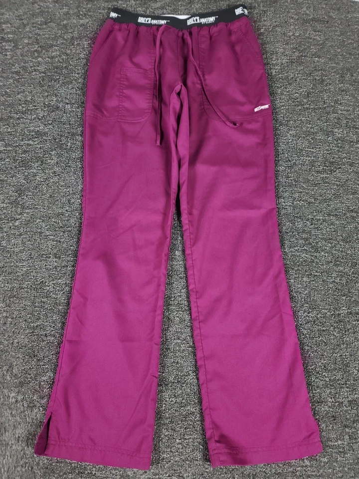 Pantalones Médicos Greys Anatomy Para Mujer Pequeños Púrpura Elastizados Activos Foto 1 de 4