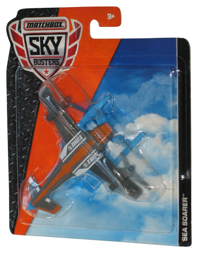 Avión de juguete Matchbox Sky Busters (2017) Sea Soarer gris y naranja Foto 1 de 1