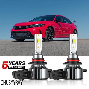 Pair 9005 HB3 LED Headlight Super Bright Bulbs White High/Low Beam 40000LM - Picture 1 of 11