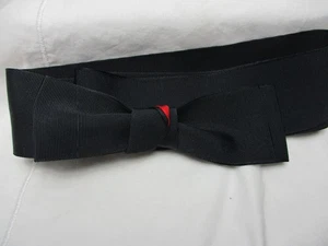 Zum Selbermachen "schwarz mit rot" 19 Ligne vorgebunden in Schleife Hutband Ripsband - Bild 1 von 1