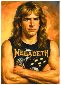 DAVID ELLFSON - Megadeth * Custom ACEO * Fun Novelty * MUSIC ARTIST * Art Card - Picture 1 of 2