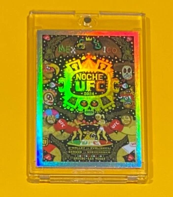 2024 Topps Now UFC 306 NOCHE O'Malley vs. Dvalishvili ARTIST FIGHT POSTER SP 🔥 - Image 1 of 4