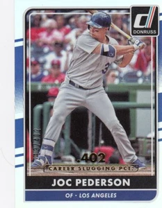 2016 Donruss JOC PEDERSON Foil Stat Line 213/402 Dodgers #106 - Picture 1 of 1