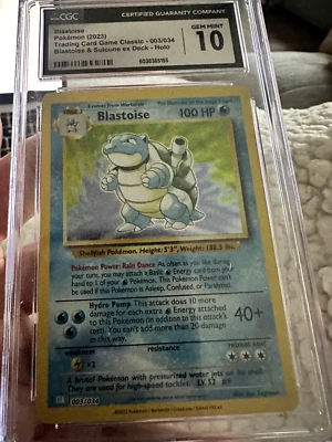 Blastoise 003/034 Trading Card Game Classic Holo Blastoise & Suicune Ex Deck - Image 1 of 2