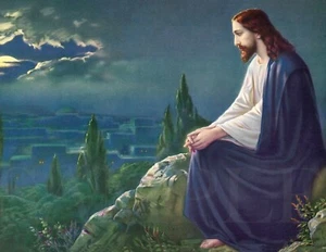 8.5X11 Jesus Christ the Mount of Olives Bible Picture New Art Poster Print God - Picture 1 of 1