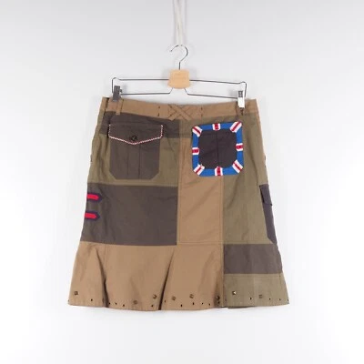 Falda Militar Camuflada Verde Barata y Chick Moschino De Colección Rara US10 IT44 M/L Foto 1 de 4