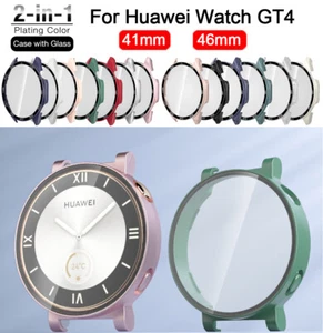 Pour montre Huawei GT4 étui pare-chocs de protection en verre trempé housse complète de montre - Photo 1 sur 25