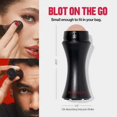 REVLON Oil Control On The Go Oil Absorbing Roller volcanic stone reusable mattif - Image 1 of 4