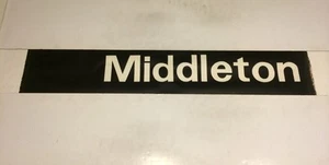 Leeds Bus Blind 1 Vintage Linen 1977- Middleton - Picture 1 of 1