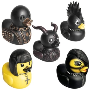 5 Stück Neuheit Resin Punk Ente Rock Ente Goth Ente Satanische Ente Unikat Gothic Geschenk - Bild 1 von 14