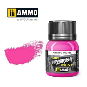 Pintura AMMO por MIG Jiménez 0642 CEPILLO SECO - rosa vivo 40 ml - Imagen 1 de 3