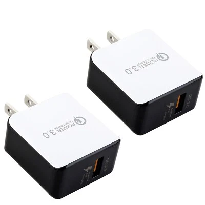 2x USB Wall Charger Fast Power Adapter For iPhone 14 13 12 Samsung Galaxy S10 20 - Image 1 of 4