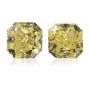 Diamante amarillo radiante SI1 0,56 TCW de lujo único para hacer joyas - Imagen 1 de 8