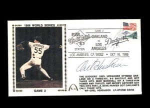Orel Hershiser PSA DNA Coa Signed 1988 World Series FDC Cache Autograph - Picture 1 of 3