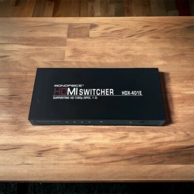 Monoprice HDX-401E 4x1 HDMI Switcher  HD 1080 No Power Cord Untested - Image 1 of 4