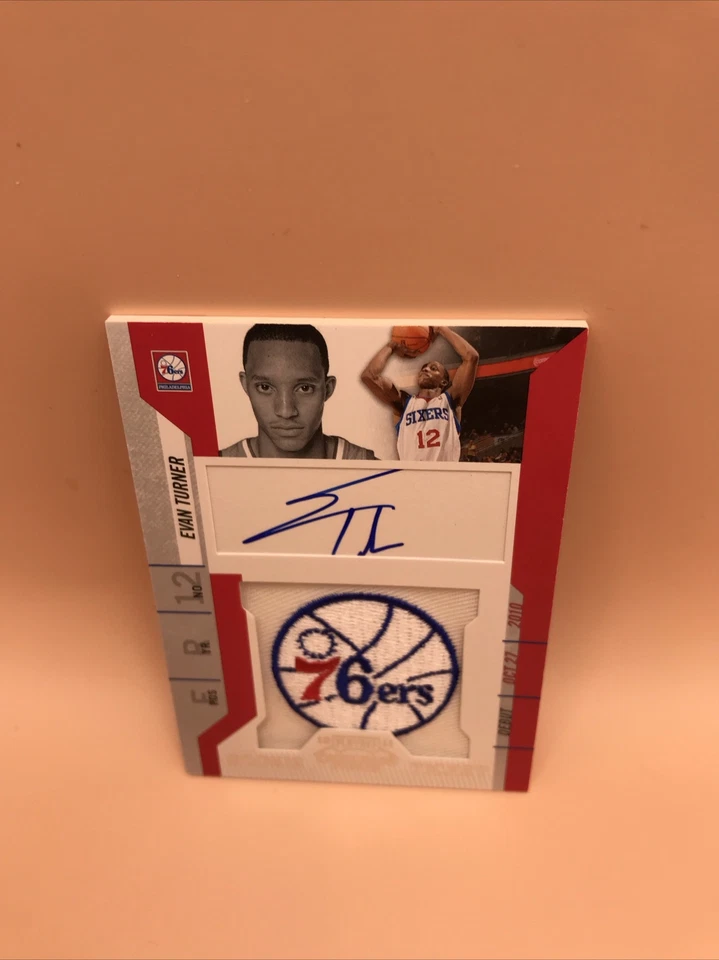 EVAN TURNER 2010-11 Playoff Contenders Rookie Ticket Patch Auto - Image 1 of 2