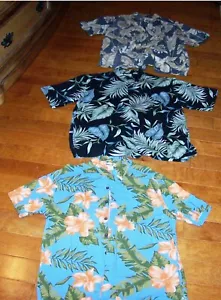 3 Men's Panama Jack & Pan Hana Short Sleeve Tropical Shirts XL and XL - Picture 1 of 12